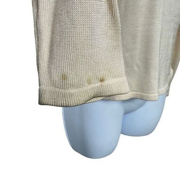 Ann Taylor thin beige sweater 100% silk size SP. A604 - Picture 3 of 6